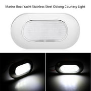 Tebru 12V White LED Marine Boat Yacht Stainless Steel Oblong Courtesy Light Stair Deck Usage , Yacht Light,Marine Deck Light