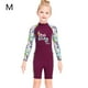 thumbnail image 2 of Buceo vela niños traje de traje de baño traje de baño niños traje de baño espalda con cremallera cremallera ropa de baño para nadar buceo snorkeling púrpura m Advancent OD003662-02, 2 of 7