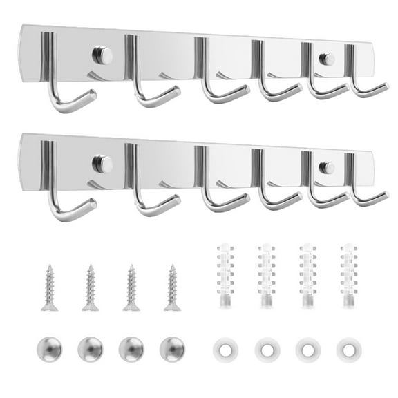 Stainless Steel Wall Hook Wall Mounted Rack for Hanging Kitchen Bathroom Items
