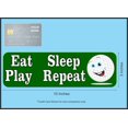 thumbnail image 6 of 10in x 3in Eat Sleep Play Repeat Golf Bumper Sticker Decal Windo, 6 of 6