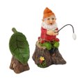 thumbnail image 5 of Uadme Juego De 2 Gnomos De Jardinería En Miniatura, Figuras De Gnomos Realistas De Buena Suerte, Estatuas De Hojas, Gnomos, Adornos De Césped Para Decoración De Patio, Patio, Césped O Jardín Del Hogar, 5 of 5