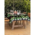 thumbnail image 2 of Spring Eucalyptus Leaves Outdoor Tablecloth - 60x102 Inch Rectangle Dining Table Cover, Farmhouse Botanical Brown Wood Waterproof Outdoor Table Cloth with Umbrella Hole & Zipper for Picnic/Patio, 2 of 7