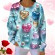 thumbnail image 1 of TaTaai Hoodies Shirts for Women Early Fall Long Sleeve Tops Vintage Graphic Outfits Tops Fashion Pullover Tees Gift, 1 of 6