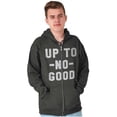 thumbnail image 5 of Up To No Good Wizard Map Funny Nerdy Zip Up Hoodie Men's Women's Brisco Brands 4X, 5 of 6