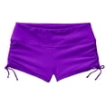 thumbnail image 6 of Laipiong Women's Swim Shorts High Waisted Solid Color Drawstring Slim Fit Lace Up Swimming Trunks Fitness Casual Beach Swimwear Hot Pants, 6 of 6