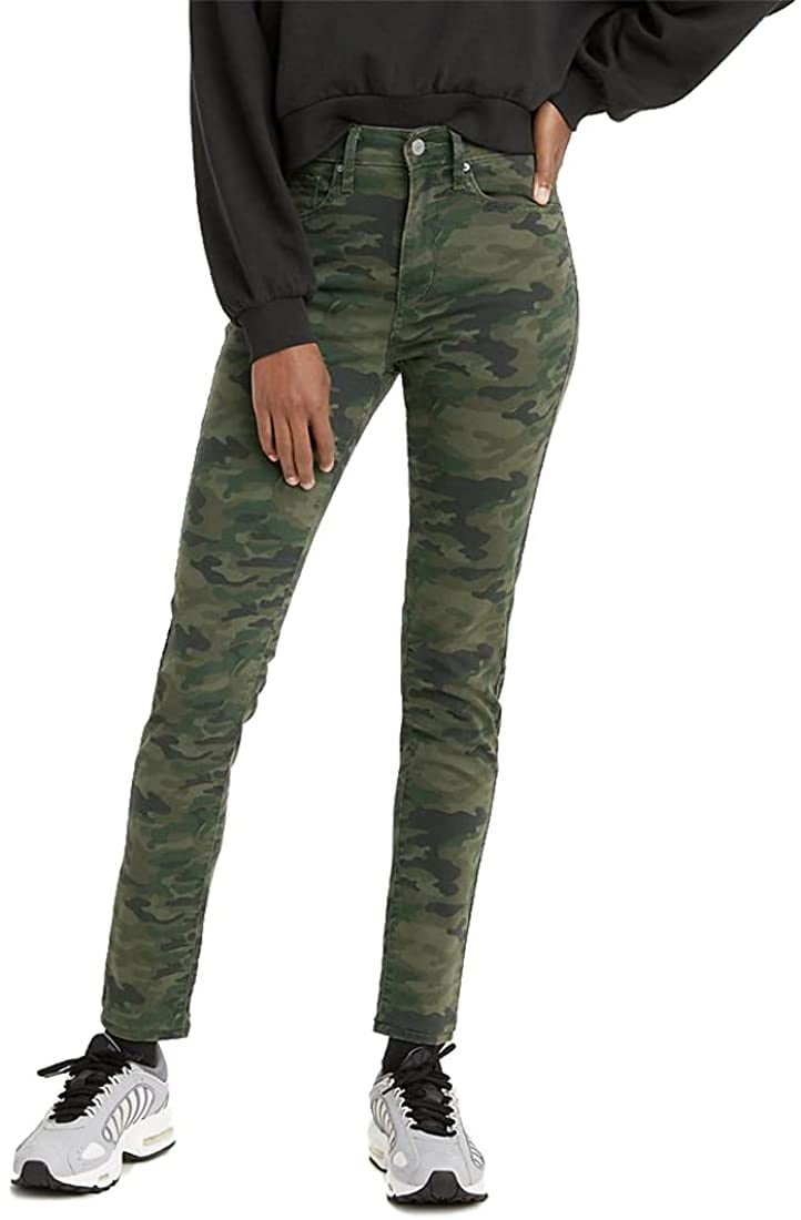 Levis Womens 721 High Rise Skinny Jeans 24 Short Andie Camo 