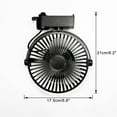 thumbnail image 2 of KAYYELAMP Remote Control H-Type Track Ceiling Mini Fan Easy To Install Adjustable Angle Vintage Design For Home Kitchen 1Pcs Black, 2 of 7