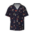 thumbnail image 4 of Uemuo Mushrooms3 Pattern Cotton Linen Short Sleeve Shirts,Casual Lightweight Button Down Shirts,Vacation Beach Summer Tops-XX-Large, 4 of 7