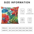 thumbnail image 5 of BANET   Outdoor Waterproof Throw Pillow Covers Floral Outdoor Decorative Square Pillowcase Outdoor Pillow Covers for Patio Furniture Garden(Red and Sage Green) White, 5 of 5
