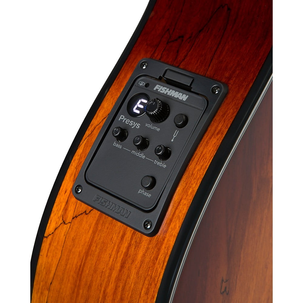 Mitchell MX430 Spalted Maple Acoustic-Electric Guitar - Whiskey Burst