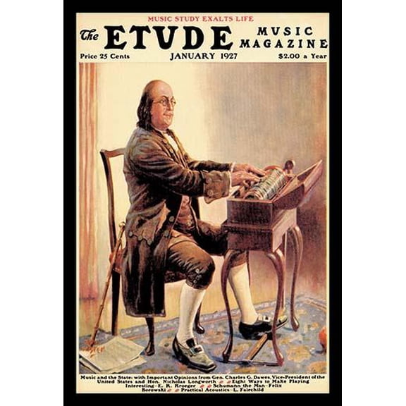 The Etude: Ben Franklin- Fine Art Canvas Print (20" x 30")