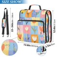 thumbnail image 2 of FORMRS Zipper Binder with Shoulder Strap 2-inch Ring 500 Sheet Capacity File Bag, Blue Flowers, 2 of 5