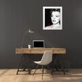 thumbnail image 3 of Grey, Jace 26x31 White Modern Wood Framed Museum Art Print Titled - Monroe Text, 3 of 4