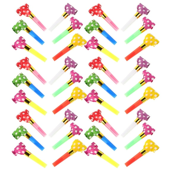Dayesque 40PCS Colorful Party Blowers Birthday Noisemakers Whistles Fun Squawkers New Year Party Favors for Kids and Adults
