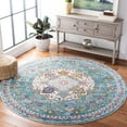 thumbnail image 3 of SAFAVIEH Aria Kimberlyn Oriental Area Rug, Turquoise/Ivory, 6'5" x 6'5" Round, 3 of 10