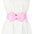 thumbnail image 6 of Prolriy Belts for Women Ladies Elastic Stretch Chiffon Bow Belt Accessories Versatile Decorative Skirts Cloth Waistbands Womens Belt Pink 62, 6 of 8