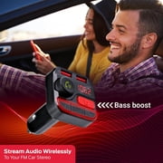 Monster Bluetooth FM Transmitter for Cars with 2 USB Ports, 3.4A , 7.9” x 2.8” x 2.2”, 0.25lb