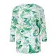 thumbnail image 5 of Tops de Manga Larga de Mujer 3/4 Manga Flores Impresas Cuello Redondo Blusa Casual Estiramiento Suave, 5 of 5