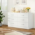 thumbnail image 3 of White Dresser for Bedroom, Winkalon 6 Drawers Dresser Modern Wood Double Chest of Drawers for Bedroom Living Room, 3 of 9