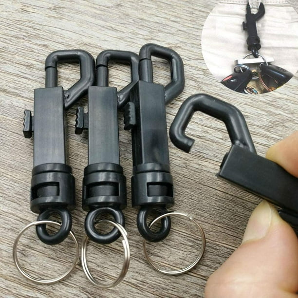 4 Pack Black Plastic Light Weight Swivel Snap Hooks for Bag Belt Straps  Keychain Accessories 