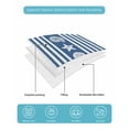 thumbnail image 5 of Navy Blue Striped Coastal Twin XL Size Down Alternative Comforter,Lightweight Comforter Quilt Bedding Set with Pillow Shams Nautical Beach Starfish Shell Bed Comforter Duvet Insert 68"x98", 5 of 7