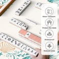 thumbnail image 5 of Mahjong Mat 31.5" x 31.5" Seashell Starfish Ocean Themed Decorative Frame Teal Coral Colors Non-Slip Noise Reduction Mahjong Tiles Table Cover for Dominoes Poker Card Board and Tile Games, 5 of 6