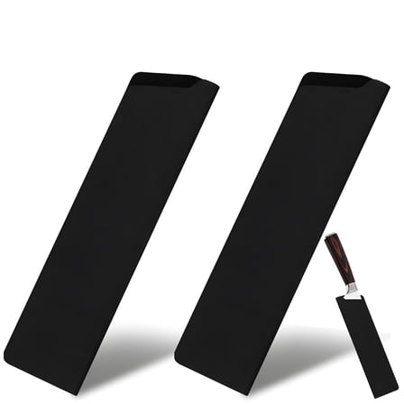 NOGIS Professional 8-Inch Knife Sheath, Black ABS Plastic with Felt Lining, Waterproof Blade Guard Cover for 6-8 Inch Chef Knives, Kitchen Storage, Travel Protection