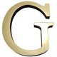 thumbnail image 1 of Arte Pared Alphabet Gold English Letters Pegatinas 3D Mirror Acrílico+Eva (G), 1 of 9
