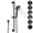 Oil Rubbed Bronze, variant on Handheld Shower Head with Slide Bar, Matte Black, 6 Settings, Adjustable Height