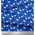 thumbnail image 3 of Soimoi Polyester Crepe Fabric Flamingo Bird Decor Fabric Printed Yard 42 Inch Wide, 3 of 3