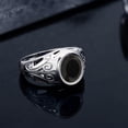 thumbnail image 5 of Gem Stone King 4.29 Cttw Black Onyx Ring for Men | 925 Sterling Silver | Oval 12X10MM | Gemstone Birthstone | Available 7,8,9,10,11,12,13, 5 of 6