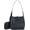 Black, variant on Zhengup Womens Large Bucket Shoulder Tote Bag Soft Vegan Leather Working Crossbody Purse Casual Handbag Satchel 2pcs