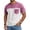Pink, variant on Erwazi Men's Color Block Crew Neck T-Shirt Short Sleeve Pullover Top with Chest Pocket
