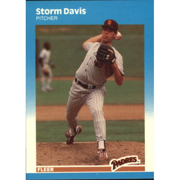 1987 Fleer Update Glossy #22 Storm Davis MLB Baseball Trading Card