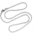 thumbnail image 3 of 1 collar de cadena de acero inoxidable con cierre de mosquetón. Cadena de acero inoxidable de color acero inoxidable. Ideal para hombres y mujeres. Regalo de joyería., 3 of 4
