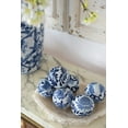 thumbnail image 5 of 4" Blue and White Decorative Orbs for Bowl Vase, Table Centerpiece Decor, Set of 6 Porcelain Sphere Balls, 5 of 7