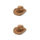 thumbnail image 3 of Qarigey Sombreros de vaquero, gorras cómodas para hombre, correas trenzadas, gorra multifuncional de estilo Simple, regalos de navidad para el caqui M (56-58 cm) 2piezas, 3 of 6