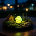 thumbnail image 4 of Diceymbol Mini Glow in The Dark Mushroom Figurines 3 Pcs Flocked Resin Fairy Garden Decor 1 Inch, 4 of 8