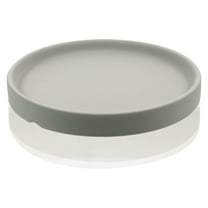 FUTUREORYY Ceramic Pot Plate Grey Plant Pot Base for Room 1Set