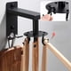 thumbnail image 5 of Colgador de utensilios montado en la pared, ganchos giratorios ajustables, estante para utensilios de cocina giratorio 360, ganchos de acero inoxidable (8 ganchos), 5 of 5