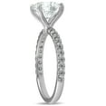 thumbnail image 2 of Pompeii 2 1/3 Ct Diamond Solitaire Engagement Ring 14k White French Pave Set (H/I,SI2), 2 of 3
