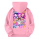 thumbnail image 4 of Moonsky Sudadera con capucha y cordón HUNTRX, estampado de grupo de chicas coreanas, jersey corto, suave y cómodo, top de manga larga para primavera y otoño. Rosa 100, 4 of 5