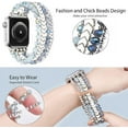 thumbnail image 4 of V-MORO Beaded Bracelet Compatible for Apple Watch Band 42mm 44mm 45mm Women,Fashion Stretch Strap, 4 of 8