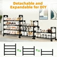 thumbnail image 5 of YEEZEE 4 Tier Shoe Rack with Wheels,Large Capacity,Adjustable Shelves,for Entryway,Office,Black, 5 of 8