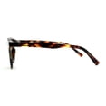 thumbnail image 4 of Hipster Round Horn Rim Inset Lens Thin Plastic Sunglasses Tortoise Black, 4 of 4