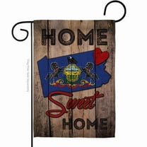 13 x 18.5 in. State Pennsylvania Home Sweet American State Vertical Garden Flag with Double-Sided House Decoration Banner Yard Gift