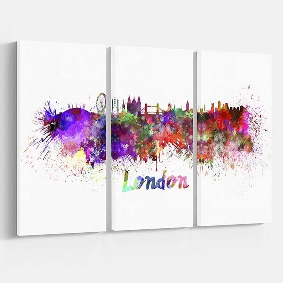 Design Art London Skyline Canvas Print