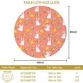 thumbnail image 3 of Easter and Eggs Coral Pattern Round Tablecloth 60", Wrinkle-Resistant Wipeable Cover for Kitchen, Dining, Picnic & Patio, 3 of 6