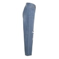 thumbnail image 3 of Kmbangi Women's Jeans, All-Match High Waist Loose Ripped Pants for Party, 3 of 6