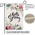 thumbnail image 3 of Hello Spring Floral Garden Flag 12.5 x 18 Inch Welcome Decorative Double Sided Burlap Flag For Spring Summer Farmhouse Yard Seasonal Decor, 3 of 6